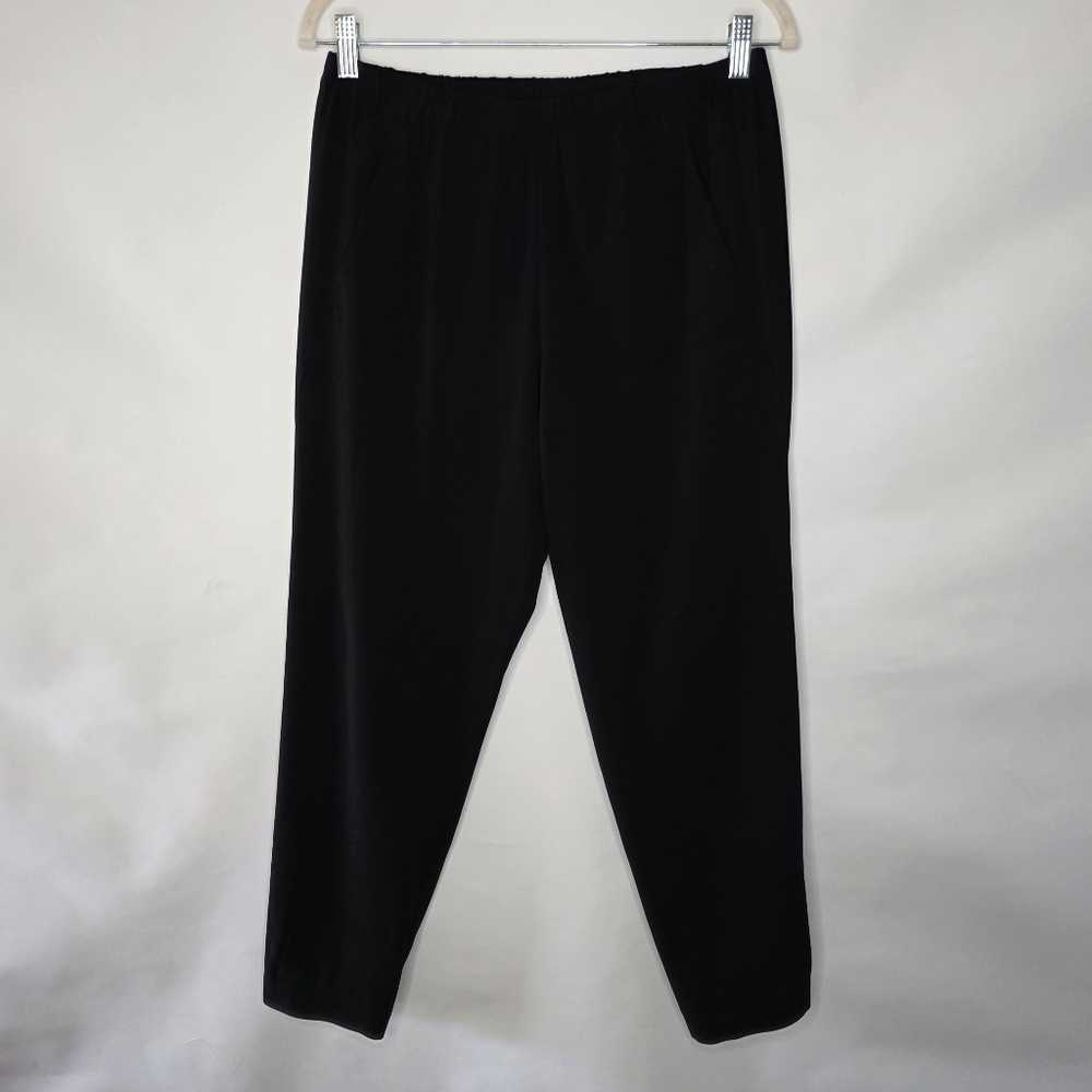 Vince. Black Ankle Pants Size Small Elasticized Waist Pull-on Pockets Office